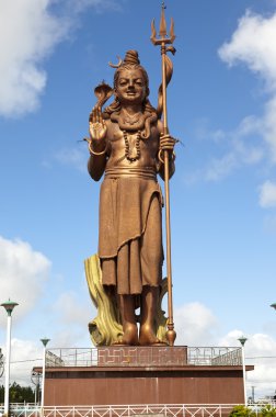 Mauritius. Shiva heykel Gölü Grand Bassin Tapınağı'nda