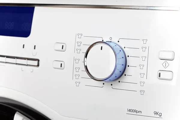 Tvättmaskinen - en close up displayen och ett urval av program — Stockfoto