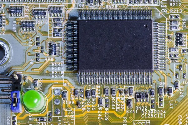 Microcircuito elettronico e microchip — Foto Stock