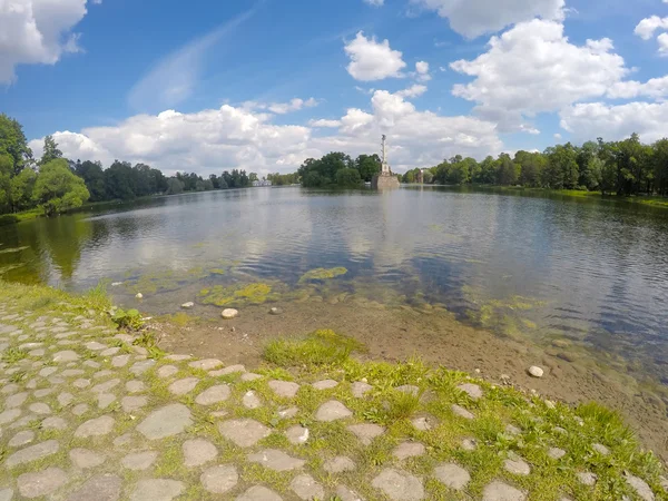 Kolumnie zaraz. Catherine Park. Puszkina (Siele). Petersburg — Zdjęcie stockowe