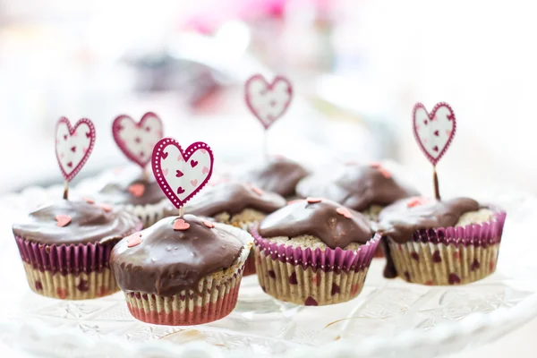 Chocolate Muffin Postres — Foto de Stock