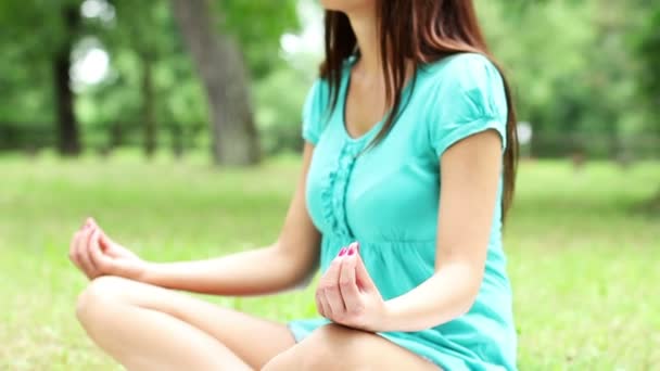 Yoga meditasyon sakin ol — Stok video