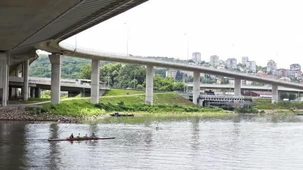 Rio Sava em Belgrado — Vídeo de Stock