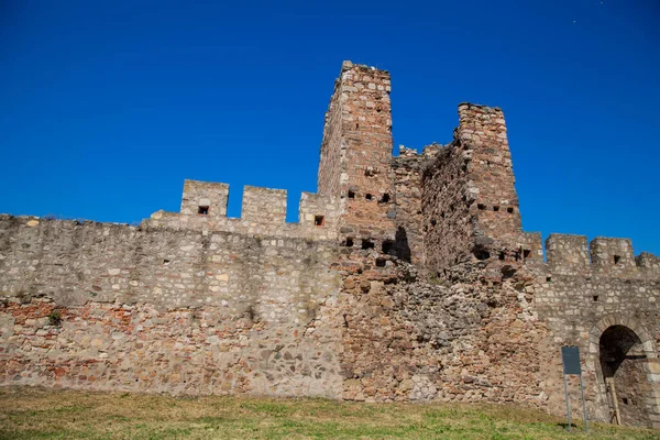 Fortaleza Smederevo Cidade Fortificada Medieval Localizado Margem Direita Rio Danúbio — Fotografia de Stock