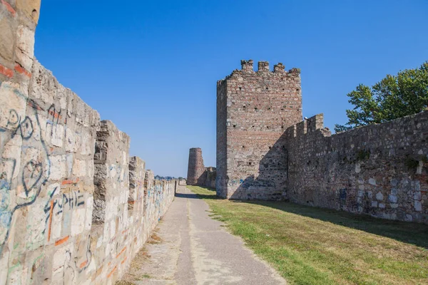 Smederevo要塞 中世纪设防的城市位于多瑙河的右岸 Smederevo 塞尔维亚 旅游目的地 — 图库照片