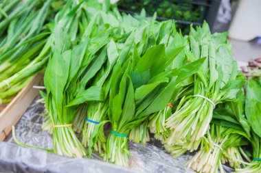 Taze sarımsak, Ramsonlar, Ayı sarımsağı, yerel çiftçi pazarı.