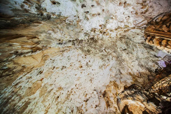 Grotte Souterraine Scène Étonnante Vue Des Stalactites Stalagmite Sous Terre — Photo