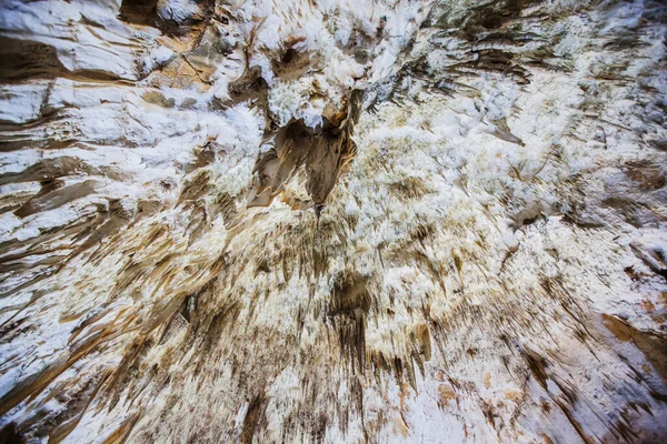 Grotte Souterraine Scène Étonnante Vue Des Stalactites Stalagmite Sous Terre — Photo