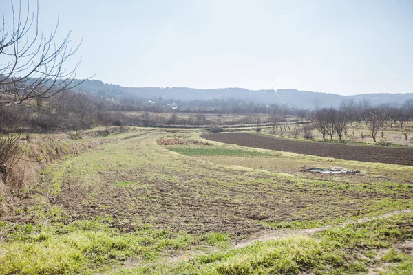 Natureza Rural Paisagem Belo Dia Primavera Área Rural — Fotografia de Stock