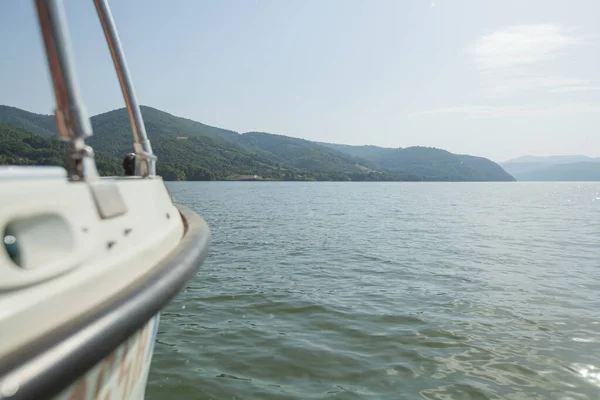 Vista Desde Crucero Fluvial Río Danubio Día Verano Agua — Foto de Stock