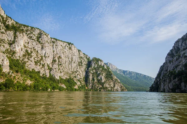 Paesaggio Naturale Del Danubio Iron Gates Gorge Gola Sul Fiume — Foto Stock