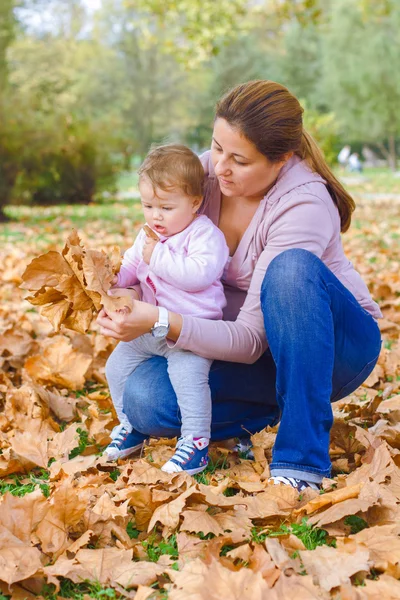 Outono família feliz — Fotografia de Stock