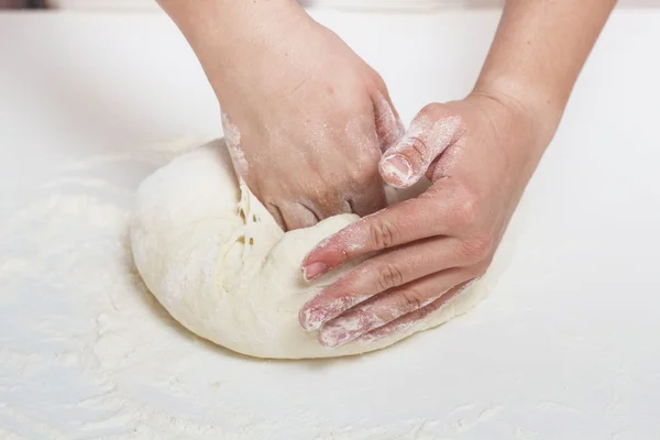 Kneading Dough — Stock Photo, Image