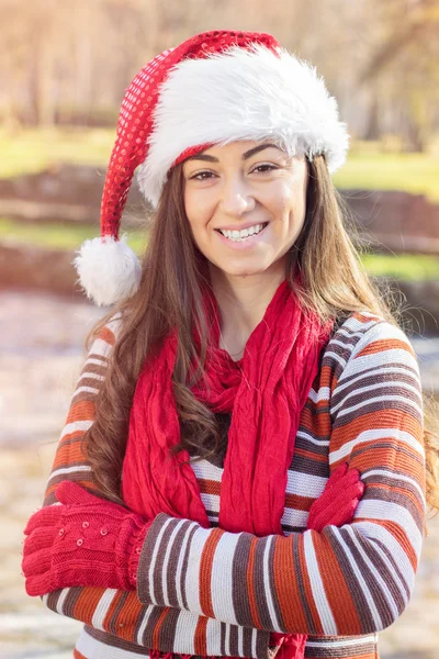 Happy Christmas Young Woman — Stock Photo, Image