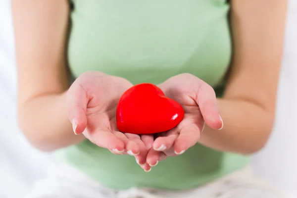 Red Heart Shape Saúde Apoio ao Amor — Fotografia de Stock