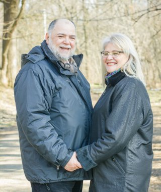 Mutlu yaşlı üst düzey Romantik Çift