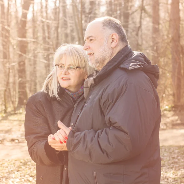 Happy Elderly Senior Romantic Couple — Stock Photo, Image