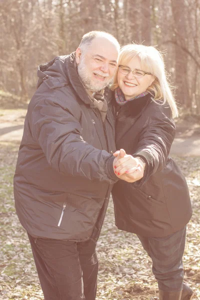 Mutlu yaşlı üst düzey Romantik Çift — Stok fotoğraf