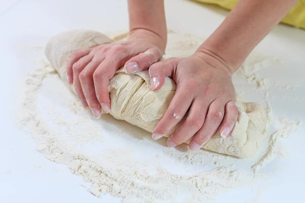 Kneading Dough — Stock Photo, Image