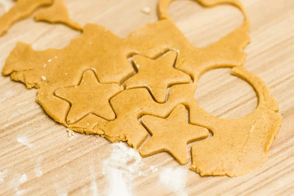 Χριστούγεννα cookies προετοιμασία — Φωτογραφία Αρχείου