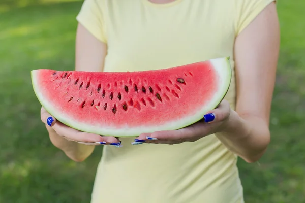 Slice Fresh Of Watermelon — Stock Photo, Image