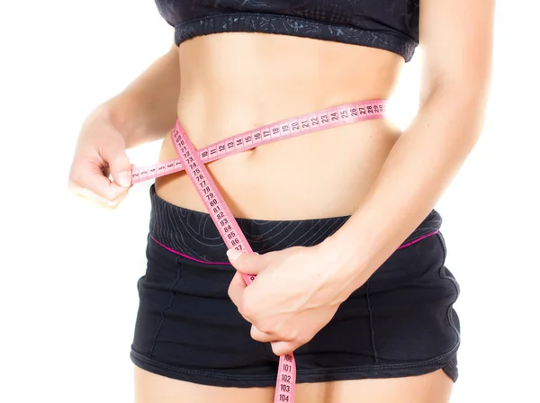 Slim Fit Diet Weight Measuring Waist — Stock Photo, Image