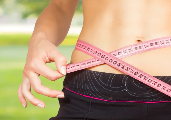 Slim Fit Dieta Peso Misurazione Vita — Foto Stock