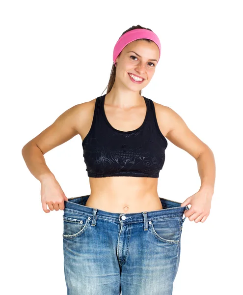 Slim Fit dieet gewicht meten taille — Stockfoto