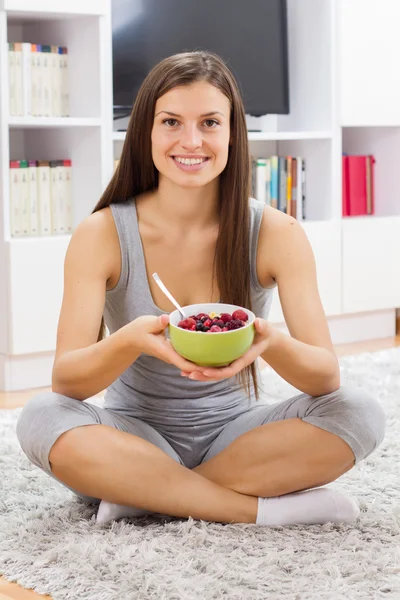 Alimentos saudáveis Cereal Muesli Para Café da manhã — Fotografia de Stock