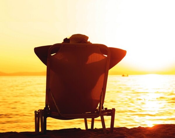 Summer Relax Lifestyle Woman at Beach