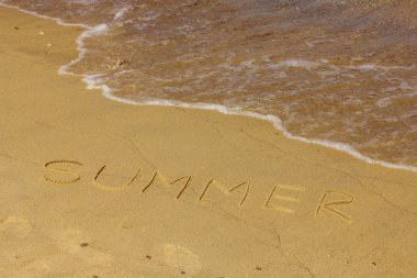 Yaz seyahat tatil kum plaj