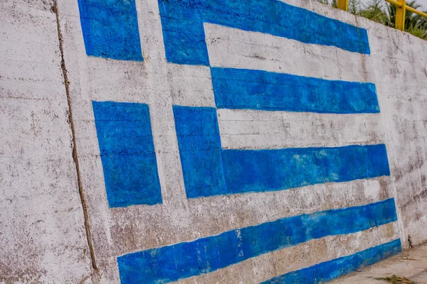 Greek Flag Painted — Stock Photo, Image