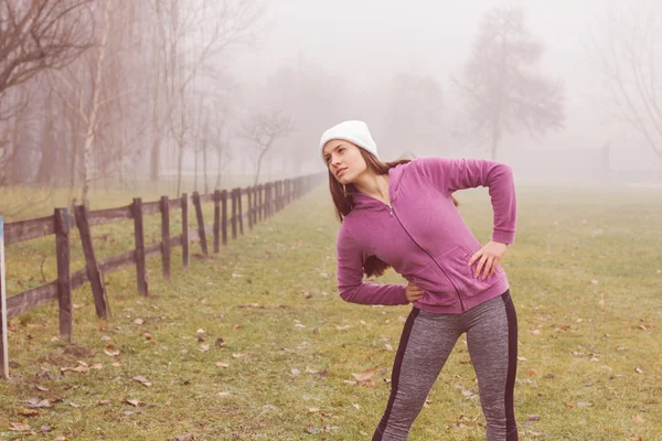Fitness sportieve vrouw Outdoor activiteit — Stockfoto