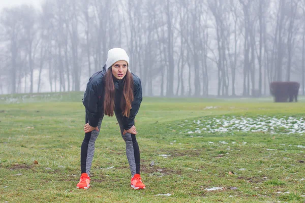 Fitness Donna Relax dopo la corsa — Foto Stock