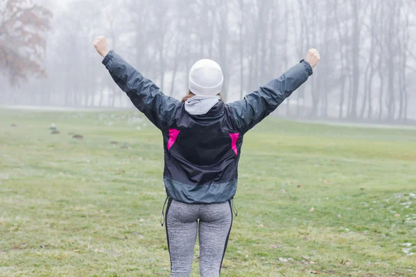 Fitness kobieta sukcesu koncepcji — Zdjęcie stockowe