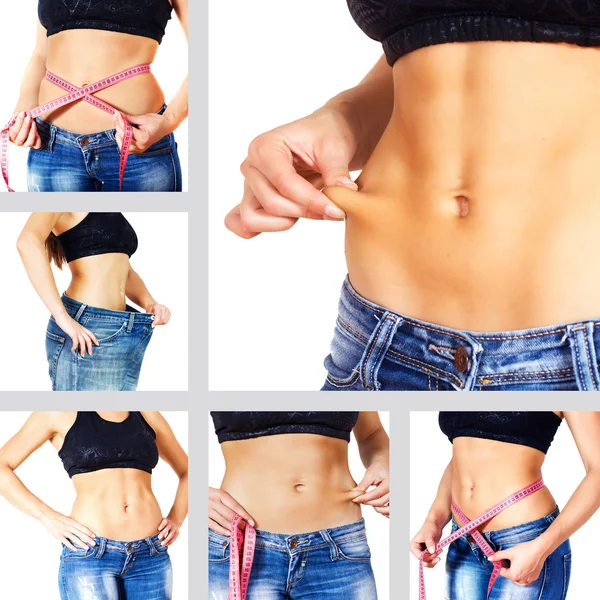 Slim Fit Dieta Peso Medición de cintura —  Fotos de Stock