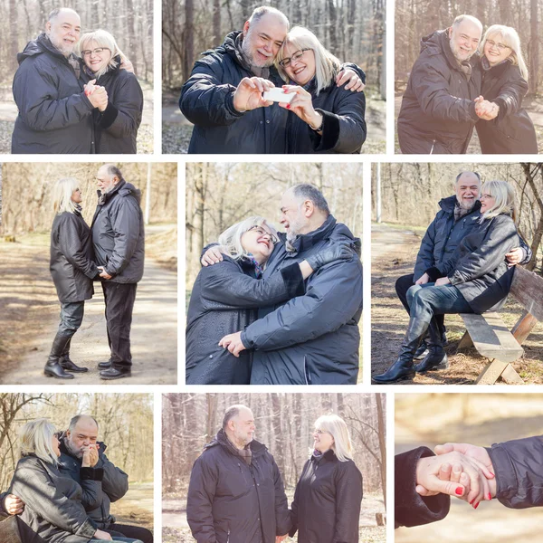 행복 한 노인 수석 로맨틱 커플 — 스톡 사진