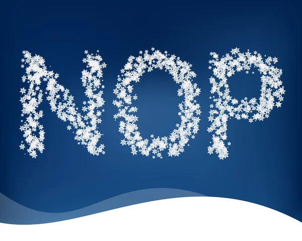 Letras de nieve — Vector de stock