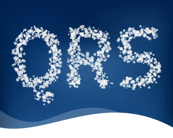 Letras de nieve — Vector de stock