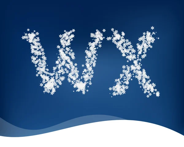 Snow letters — Stock Vector
