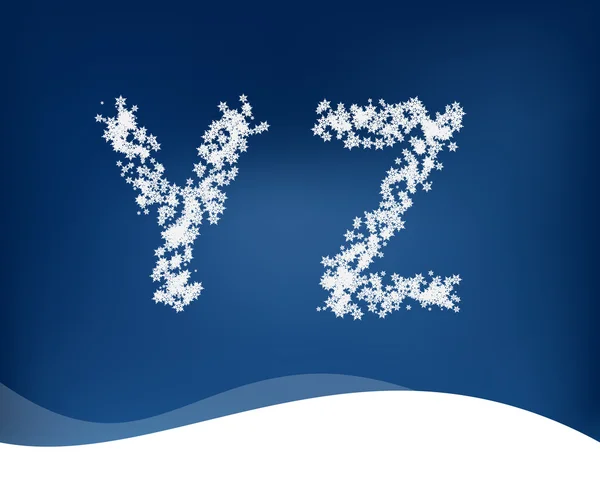 Lettere di neve — Vettoriale Stock