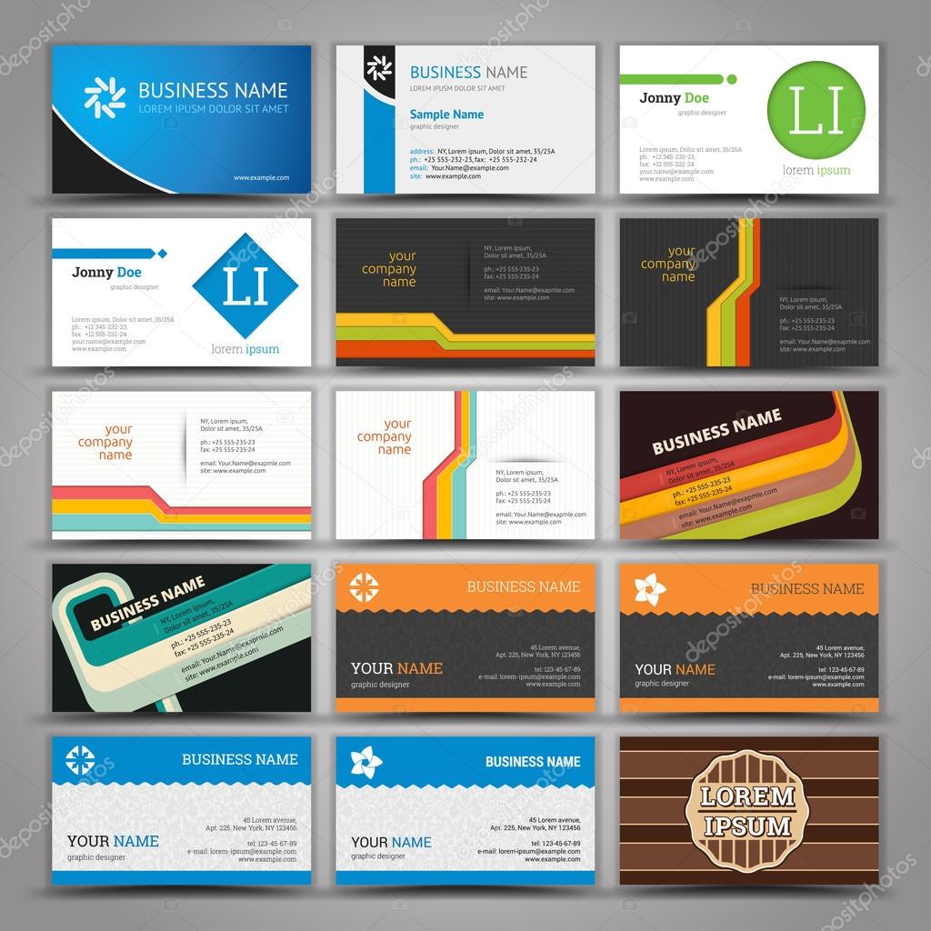 Set of business cards 