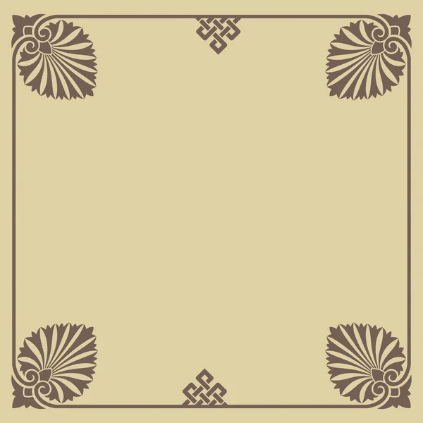 Floral oude Griekenland frame — Stockvector