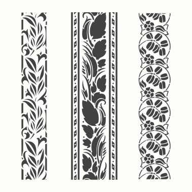 vektör çiçekli süs tasarım öğeleri.