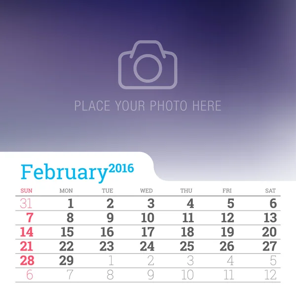 Calendario cuadrícula — Vector de stock
