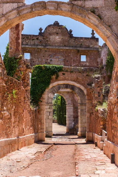 Ruinen von scala dei, einem mittelalterlichen Kartäuserkloster in Katalonien — Stockfoto