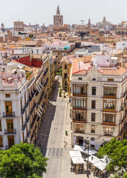 Valencia cityyscape Visa fron Seranos Tower — Stockfoto