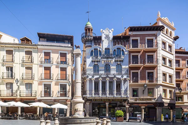 Torico Square Teruel Plaza Carlos Castel Popularly Known Plaza Del — Fotografia de Stock