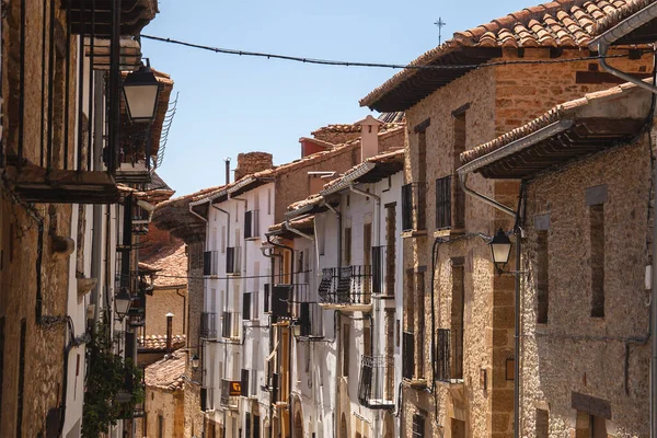 Alte Häuser Iglesuela Del Cid Teruel Spanien — Stockfoto