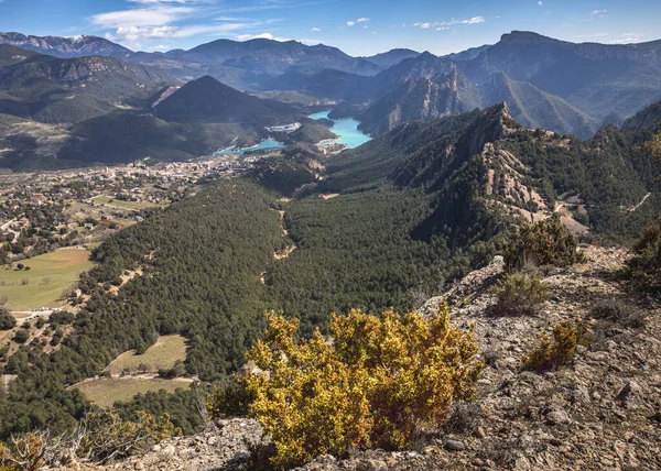 Llosa Del Cavall Reservatório Visto Ponto Vista Codo Solsones Catalunha — Fotografia de Stock